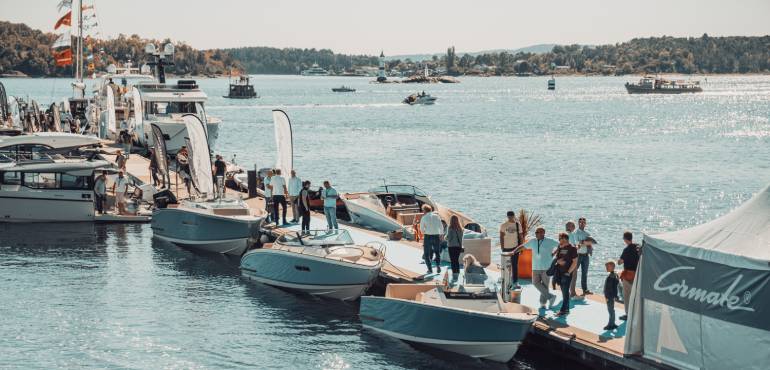 Bater i Sjoen Boat Show in Oslo, Noorwegen